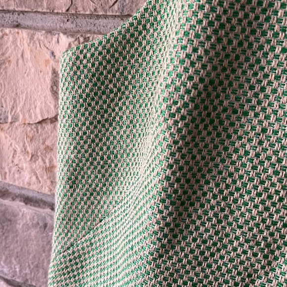 Banana  Republic Green Tweed Peplum Sleeveless Top Size 12 - Picture 6 of 15